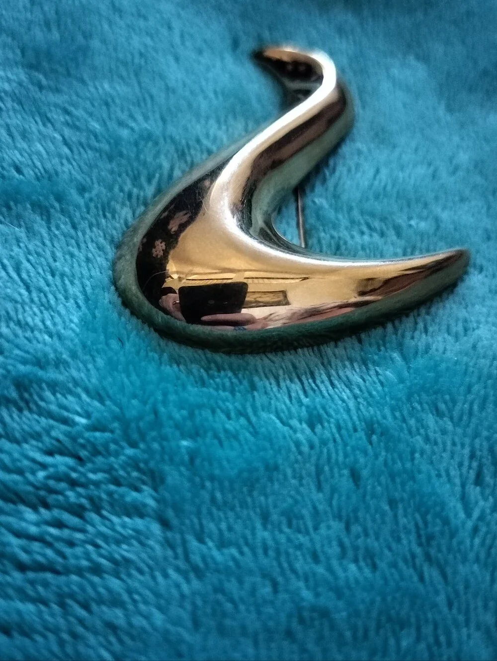 Vintage Signed Monet Gold Tone Modernist Abstract Brooch – 1960s/70s